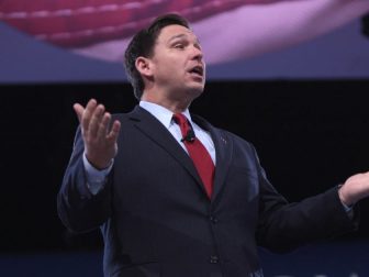U.S. Congressman Ron DeSantis speaking at the 2016 Conservative Political Action Conference (CPAC) in National Harbor, Maryland.