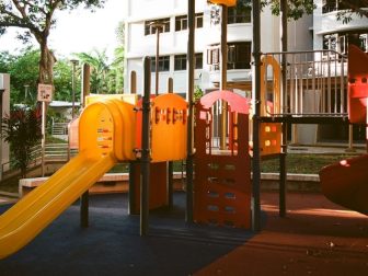 A playground shot on Kodak Ektar 100 film.