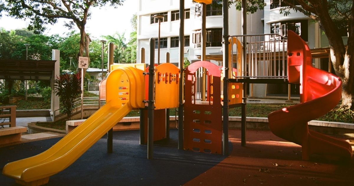 A playground shot on Kodak Ektar 100 film.