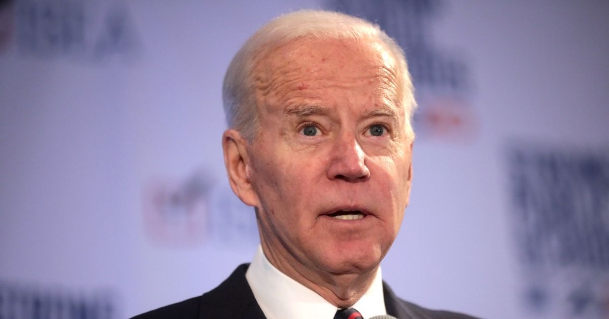 Former Vice President of the United States Joe Biden speaking with attendees at the 2020 Iowa State Education Association (ISEA) Legislative Conference at the Sheraton West Des Moines Hotel in West Des Moines, Iowa.