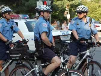 Capitol police on bicycles