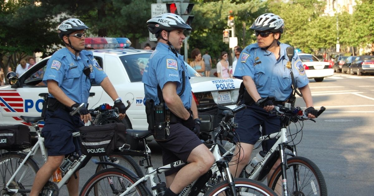 Capitol police on bicycles