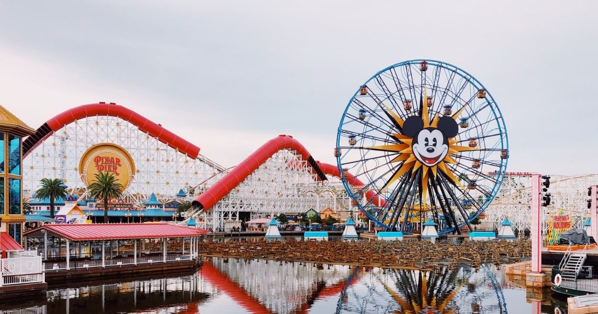 Disneyland Ferris wheel over the water