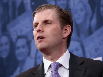 Eric Trump speaking at the 2018 Conservative Political Action Conference (CPAC) in National Harbor, Maryland.