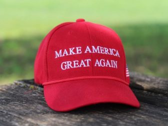 Trump Hat on wood
