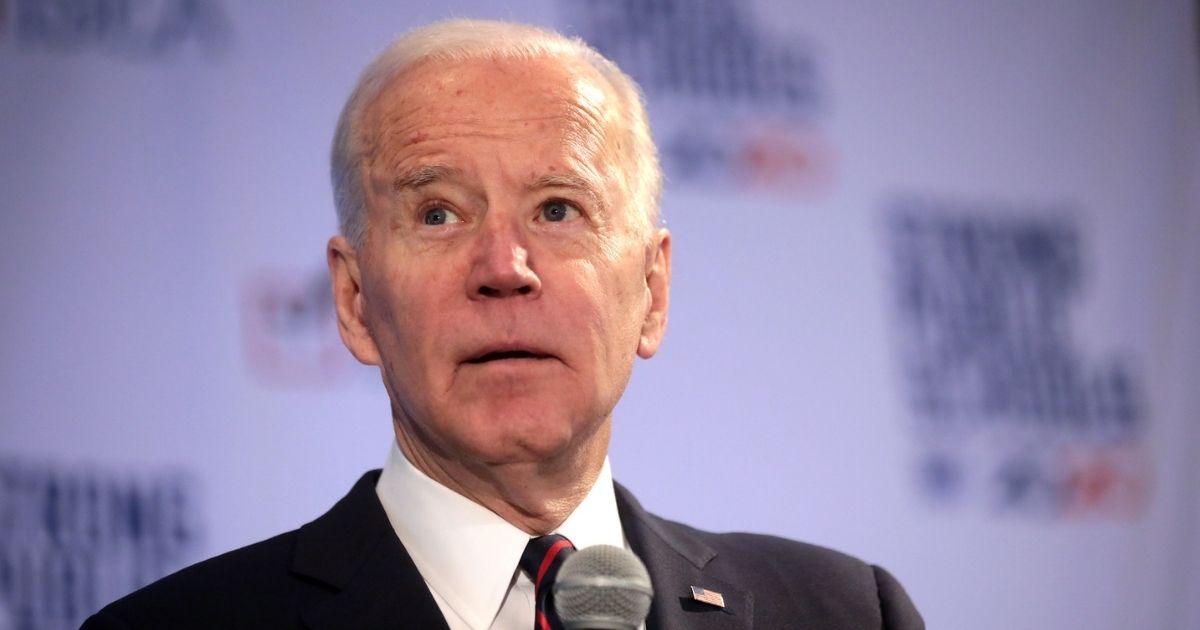 Former Vice President of the United States Joe Biden speaking with attendees at the 2020 Iowa State Education Association (ISEA) Legislative Conference at the Sheraton West Des Moines Hotel in West Des Moines, Iowa