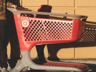 Red shopping cart from target