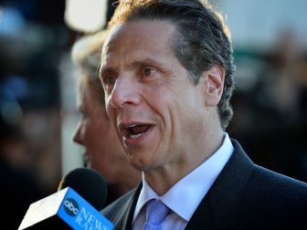 Democratic New York Gov. Andrew Cuomo at Belmont Stakes on June 7, 2014.