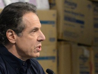 Democratic New York Gov. Andrew Cuomo speaks at a media conference on March 24, 2020.