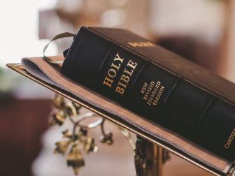 Holy Bible on Stand