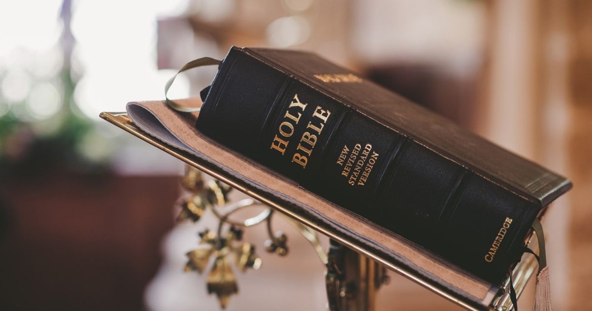 Holy Bible on Stand