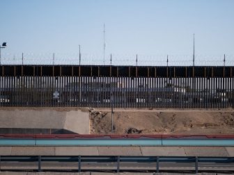 The border wall between the United States and Mexico in El Paso, Texas.