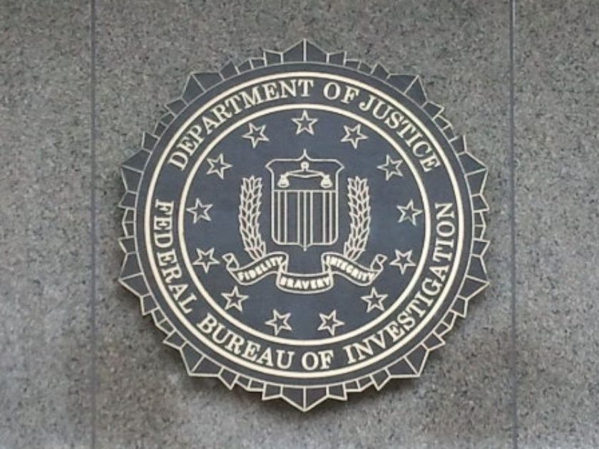 The above stock image is of a plaque of the Federal Bureau of Investigation.