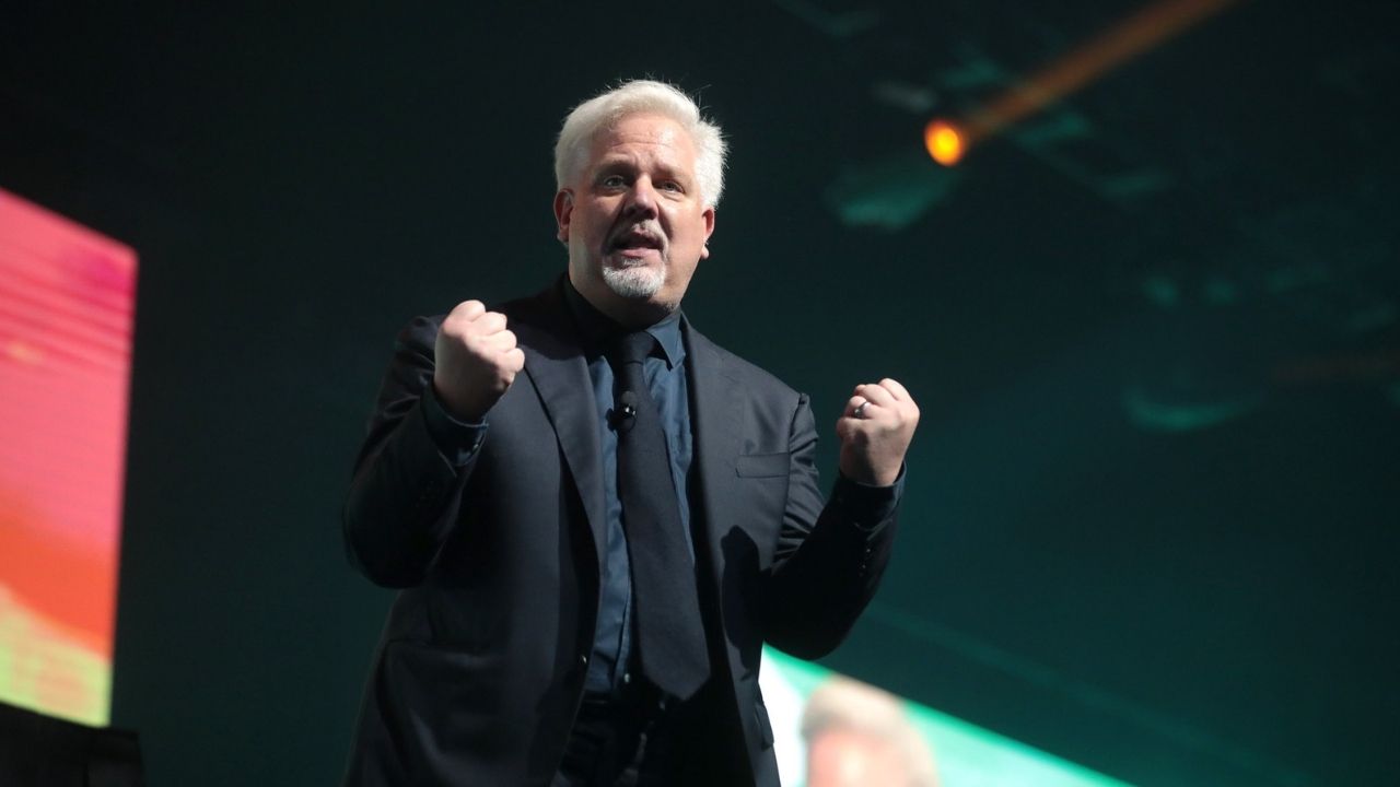 Glenn Beck speaking with attendees at the 2019 Student Action Summit hosted by Turning Point USA at the Palm Beach County Convention Center in West Palm Beach, Florida.