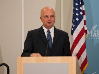 Former Director of the CIA Gen. Michael Hayden (Ret.) speaks at the “Intelligence, Policy and Politics: The DCI, White House and Congress” conference hosted by the CIA and the George Mason University School of Public Policy.