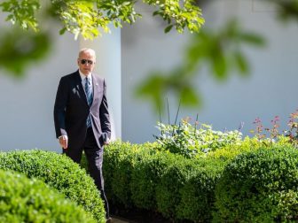 President Joe Biden walks through the Rose Garden of the White House, Wednesday, June 23, 2021, to the Oval Office. (Official White House Photo by Adam Schultz)