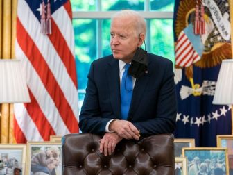 President Joe Biden prepares remarks regarding the Colonial Pipeline cyberattack and resumption of operations, Thursday, May 13, 2021, in the Oval Office of the White House. (Official White House Photo by Adam Schultz)