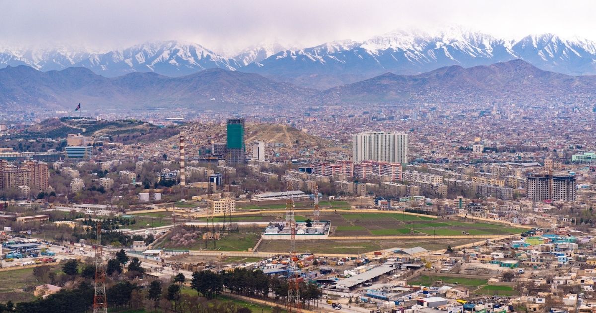 U.S. Secretary of State Michael R. Pompeo travels to the U.S. Embassy in Kabul, Afghanistan via helicopter on March 23, 2020. [State Department Photo by Ronny Przysucha / Public Domain]