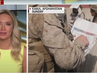Former White House press secretary Kayleigh McEnany speaks to the American troop withdrawal in Afghanistan on Fox News on Monday.