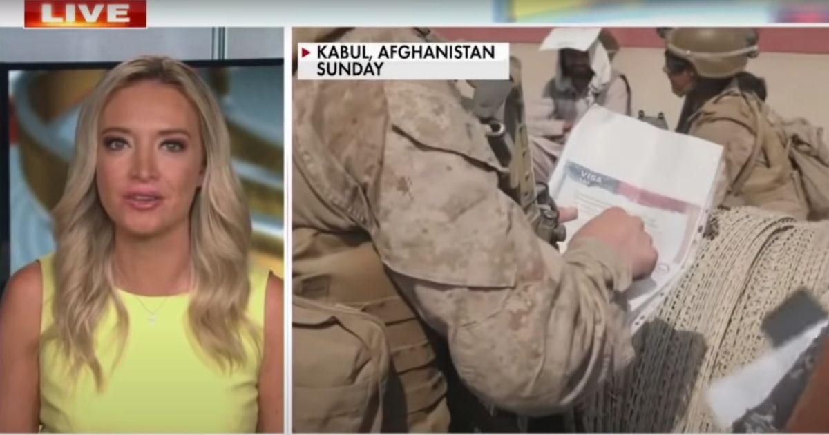 Former White House press secretary Kayleigh McEnany speaks to the American troop withdrawal in Afghanistan on Fox News on Monday.