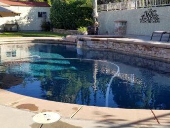 Backyard pool in California