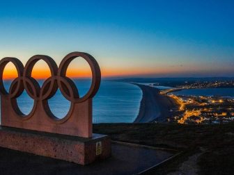 Olympic symbol landmark