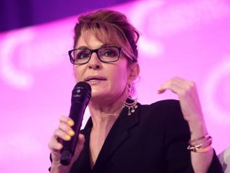 Former Governor Sarah Palin speaking with attendees at the Young Women's Leadership Summit at the Gaylord Texan Resort & Convention Center in Grapevine, Texas.