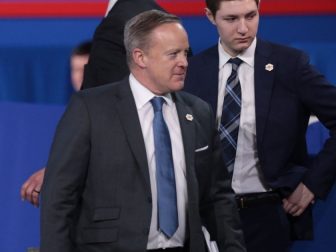 White House Press Secretary Sean Spicer at the 2017 Conservative Political Action Conference (CPAC) in National Harbor, Maryland.