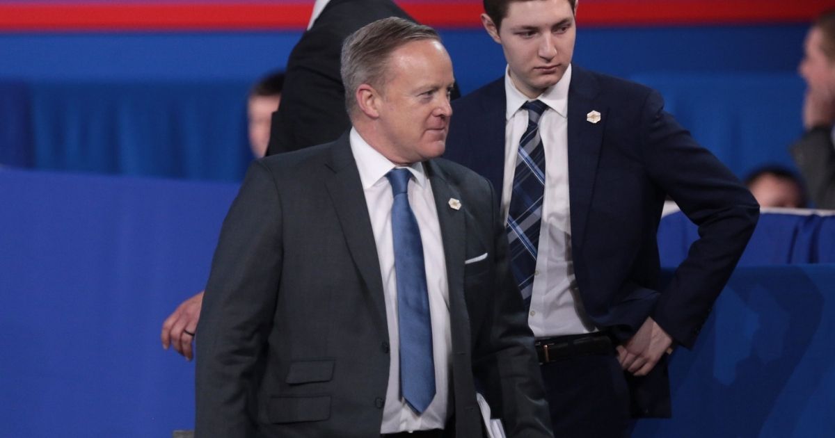White House Press Secretary Sean Spicer at the 2017 Conservative Political Action Conference (CPAC) in National Harbor, Maryland.