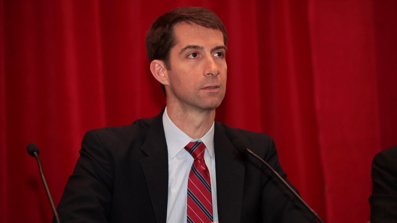 U.S. Senator Tom Cotton of Arkansas speaking at the 2015 Conservative Political Action Conference (CPAC) in National Harbor, Maryland.