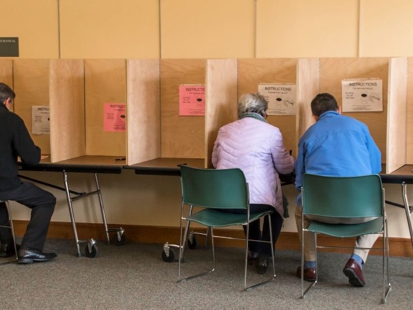 The above photo shows people voting on March 1, 2016.