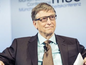 his Image is of Bill Gates. He was attending meeting on charity