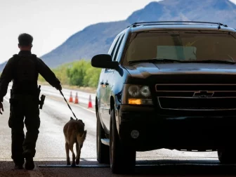 On June 17, 2020, Tucson Sector Border Patrol Agents conduct operations at the Highway 86 checkpoint near Tucson, Ariz.