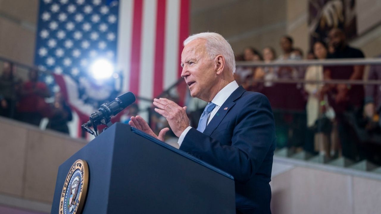 President Joe Biden delivers remarks on voting rights Tuesday, July 13, 2021, at the National Constitution Center in Philadelphia. (Official White House Photo by Adam Schultz)