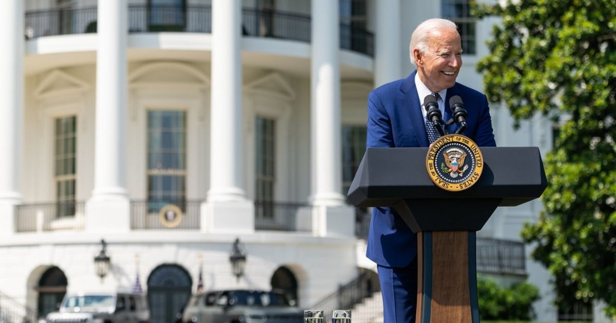 President Joe Biden delivers remarks at a clean cars event, Thursday, August 5, 2021, on the South Lawn of the White House. (Official White House Photo by Adam Schultz)
