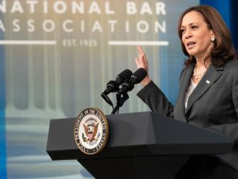 Vice President Kamala Harris delivers remarks virtually at the National Bar Association, Tuesday, July 27, 2021, in the South Court Auditorium in the Eisenhower Executive Office Building at the White House. (Official White House Photo by Lawrence Jackson)