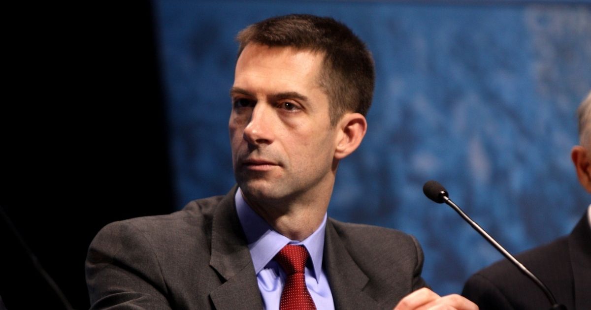 Congressman Tom Cotton of Arkansas speaking at the 2013 Conservative Political Action Conference (CPAC) in National Harbor, Maryland.