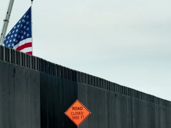 President Donald J. Trump arrives at a border wall site near the Texas-Mexico border near Alamo, Texas, Tuesday, Jan. 12, 2021, and is greeted by border patrol agents and guests.