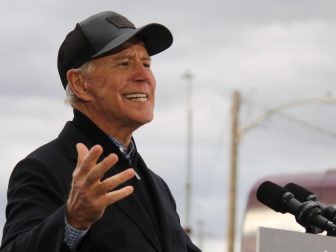 Joe Biden speaks at a presidential campaign rally in Bluffs, Iowa on Nov. 30, 2019.
