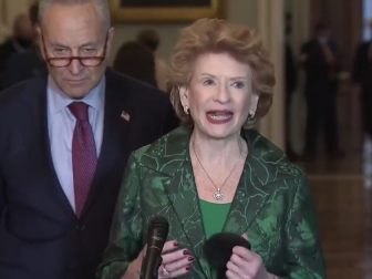 Michigan Democratic Sen. Debbie Stabenow speaks to the media on Capitol Hill on Tuesday.