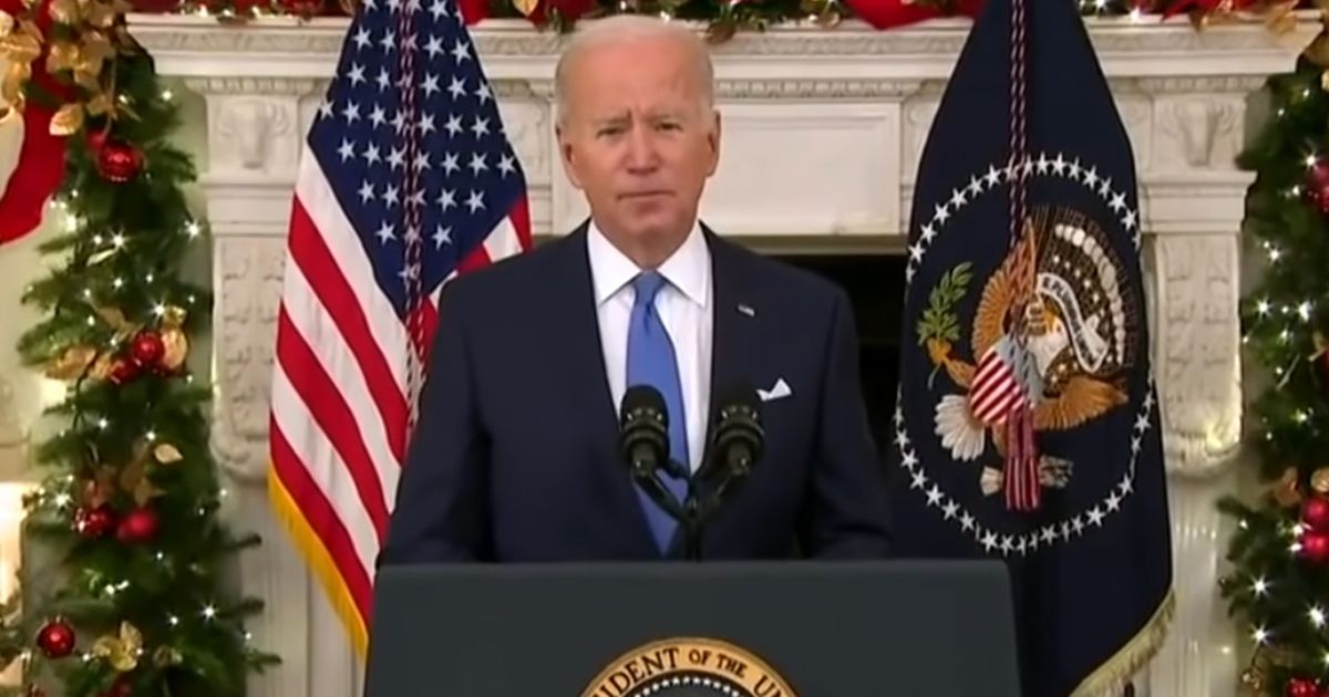 President Joe Biden gave a speech regarding the omicron variant of COVID and the United States' next steps in combating the virus from the White House campus on Tuesday.
