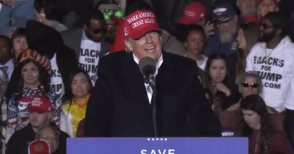 Former President Donald Trump give a speech during a Save America rally in Florence, Arizona, on Saturday.