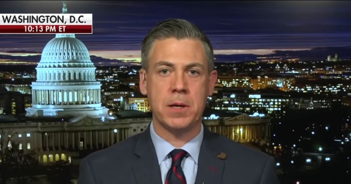 Republican Rep. Jim Banks of Indiana speaks with Fox News host Laura Ingraham on Tuesday night.