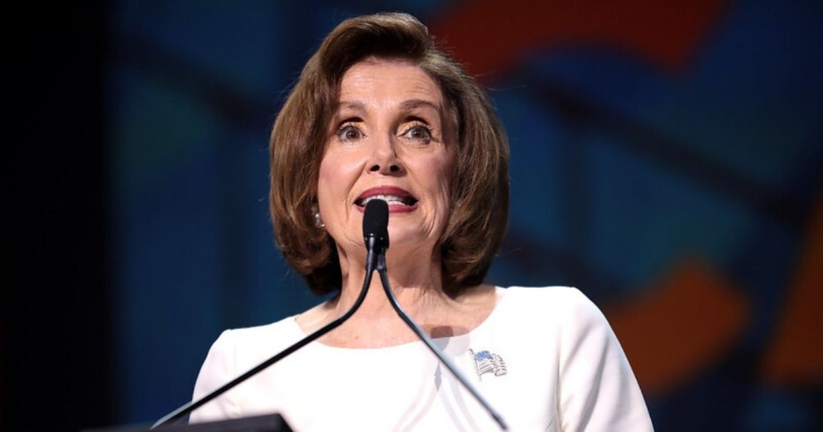 Speaker of the House Nancy Pelosi speaking with attendees at the 2019 California Democratic Party State Convention at the George R. Moscone Convention Center in San Francisco, California. (Gage Skidmore / Flickr)