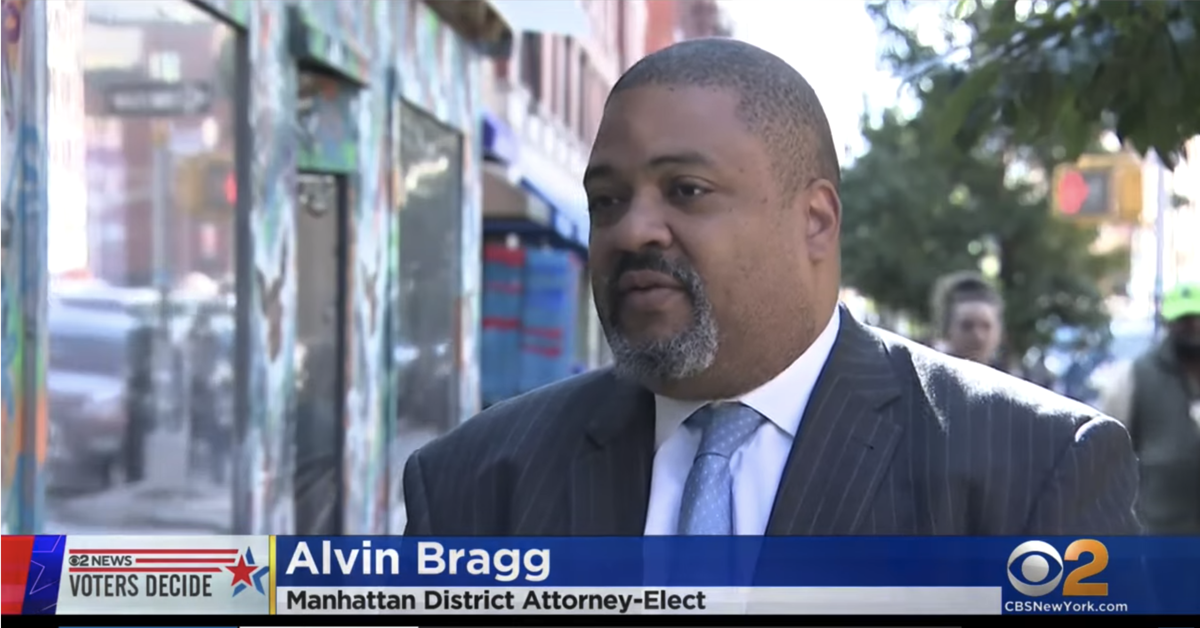 Manhattan DA Alvin Bragg is interviewed by CBS New York.