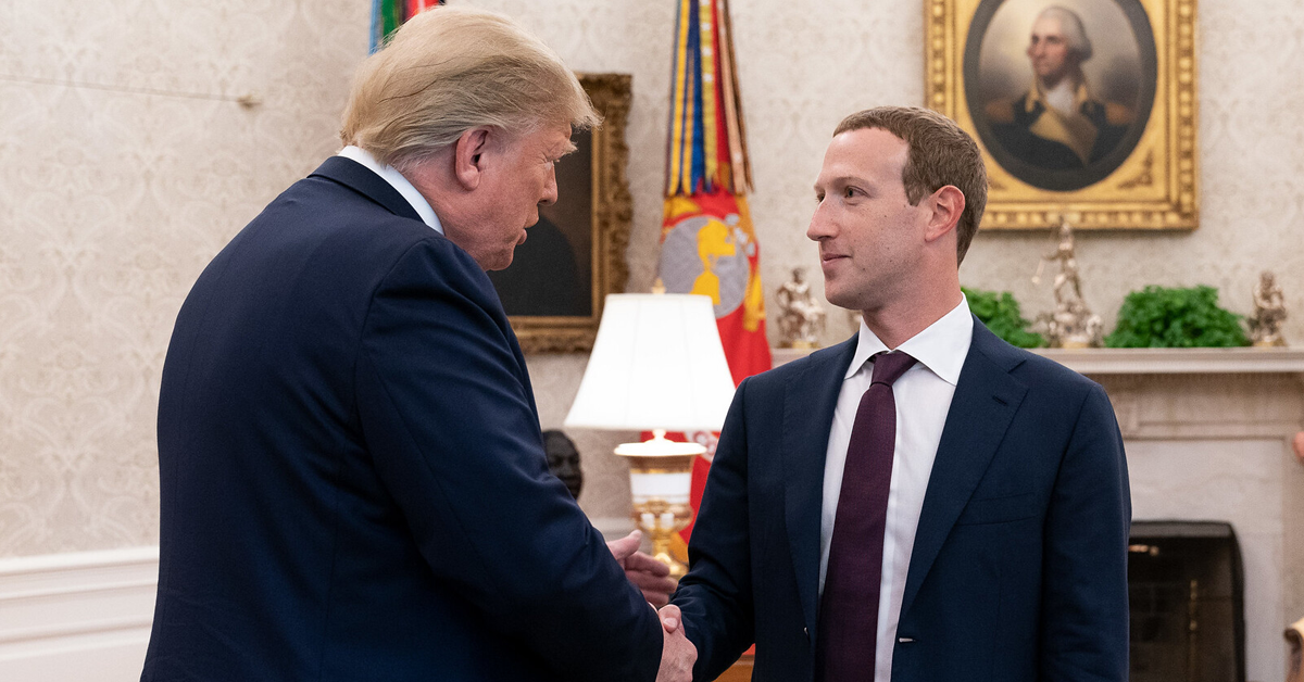 President Donald J. Trump welcomes Facebook CEO Mark Zuckerberg Thursday, Sept. 19, 2019, to the Oval Office of the White House. (Official White House Photo by Joiyce N. Boghosian)