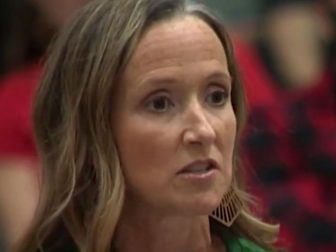 Merianne Jensen, a Virginia mother, spoke out against mask mandates that go against Virginia GOP Gov. Glenn Youngkin's executive order that suspended mask mandates at public schools at a Prince William County School Board meeting.