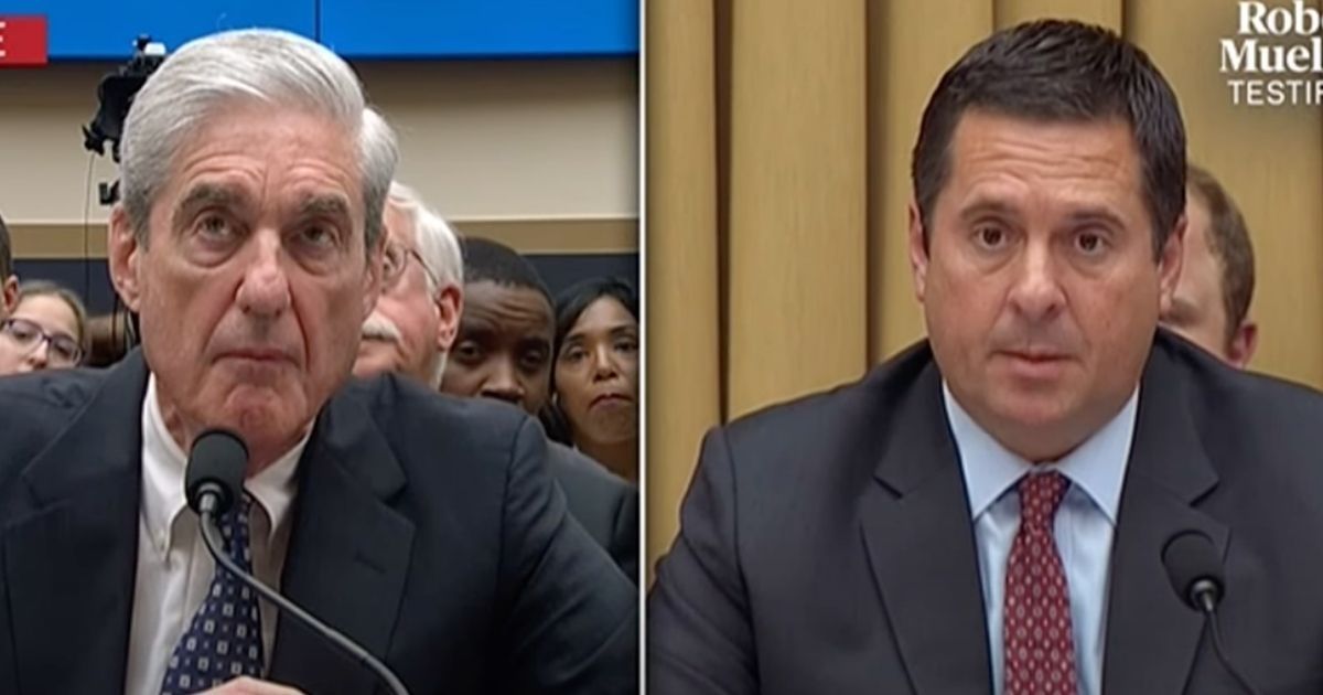 Then-GOP Rep. Devin Nunes of California questioned former FBI director Robert Mueller during the House Intelligence committee on July, 24, 2019.