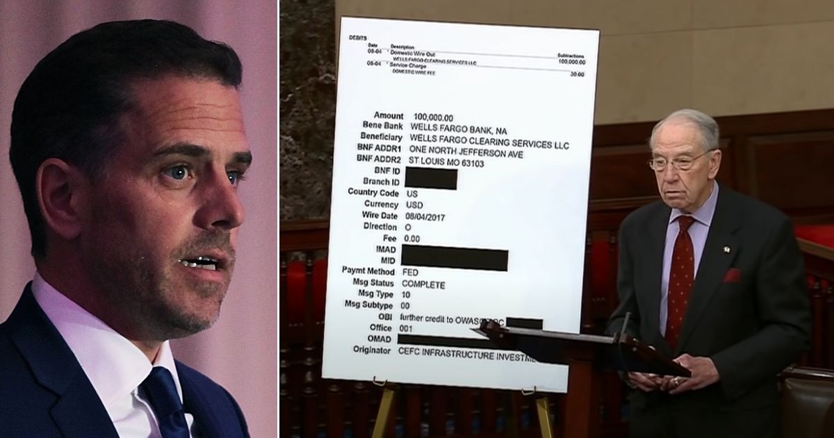 Sen. Grassley Shows the Foreigners' Payments to Hunter Biden