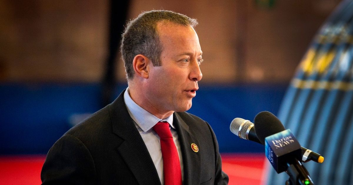 U.S. Rep. Josh Gottheimer of New Jersey addresses Soldiers, family, friends, elected officials, and the New Jersey National Guard.